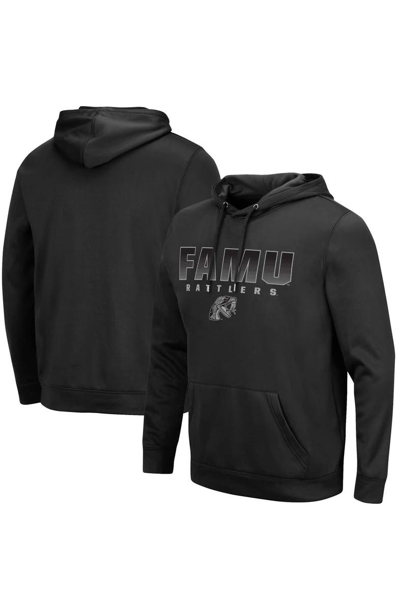 COLOSSEUM Men's Colosseum Black Florida A&M Rattlers Blackout 3.0 Pullover Hoodie, Main, color, Black