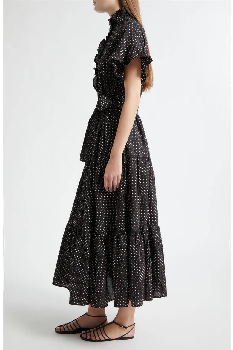 Victoria Ruffle Front Dress, Alternate, color, POLKA DOT