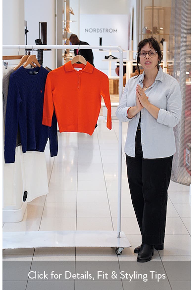Double Trim Merino Wool & Cashmere Polo Sweater video