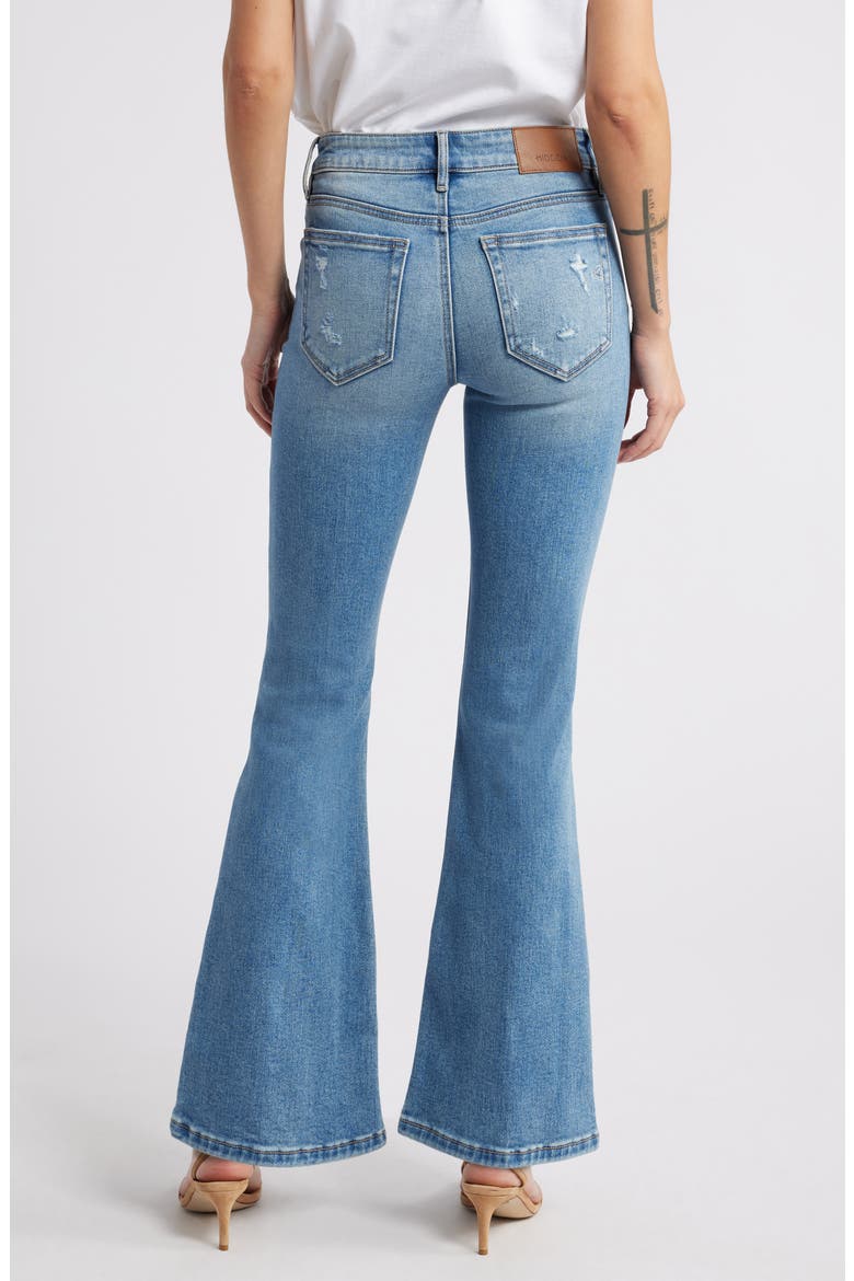 Patch Pocket Flare Jeans, Alternate, color, MEDIUM WASH