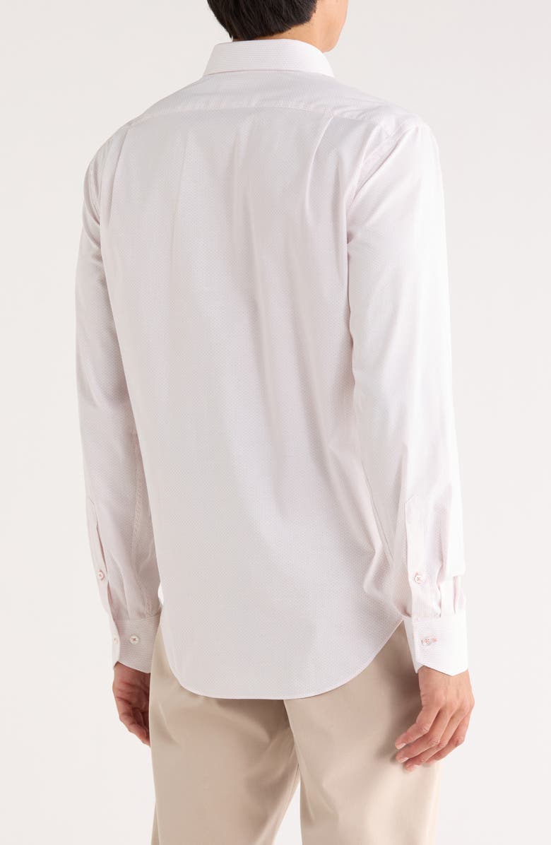 Lorenzo Uomo Pindot Trim Fit Dress Shirt, Alternate, color, White