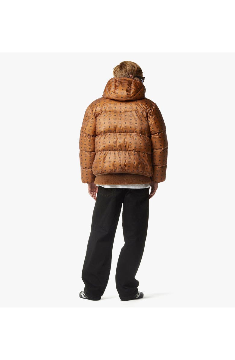 MCM Monogram Ripstop Nylon Parka, Alternate, color, Cognac