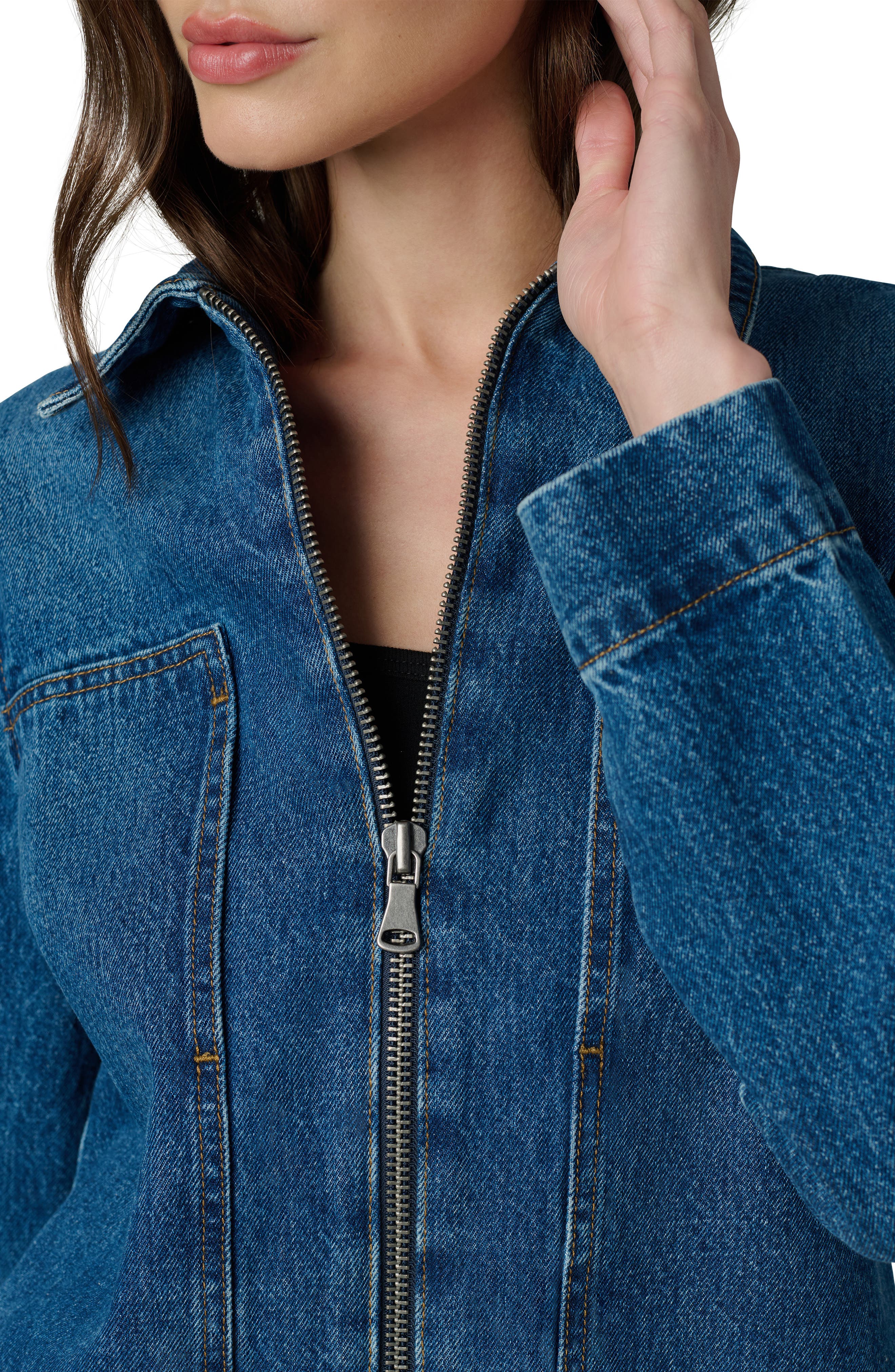 Joe's Boxy Zip Denim Jacket (Women) | Nordstromrack