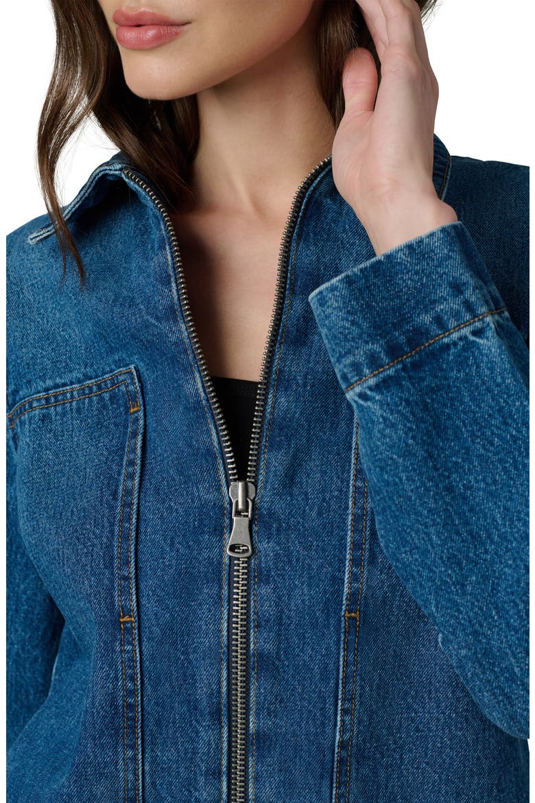 Boxy Zip Denim Jacket, Alternate, color, VERTEX