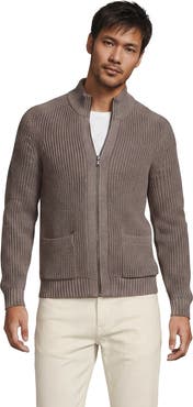 Lands' End Long Sleeve Drifter Full Zip Cardigan Sweater