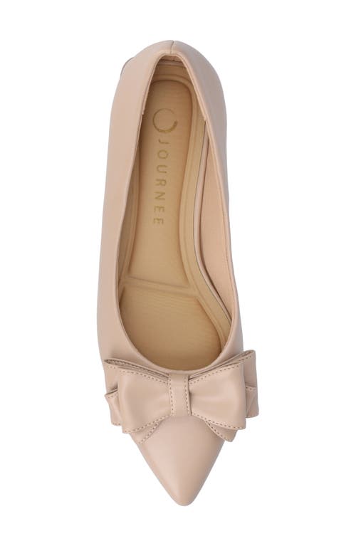 JOURNEE COLLECTION JOURNEE COLLECTION OPHELIA BOW POINTED TOE FLAT 