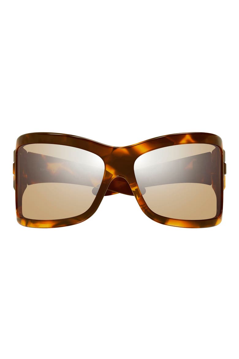 BV1528S 74mm Oversize Gradient Rectangular Sunglasses, Main, color, HAVANA