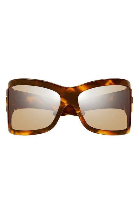 BV1528S 74mm Oversize Gradient Rectangular Sunglasses