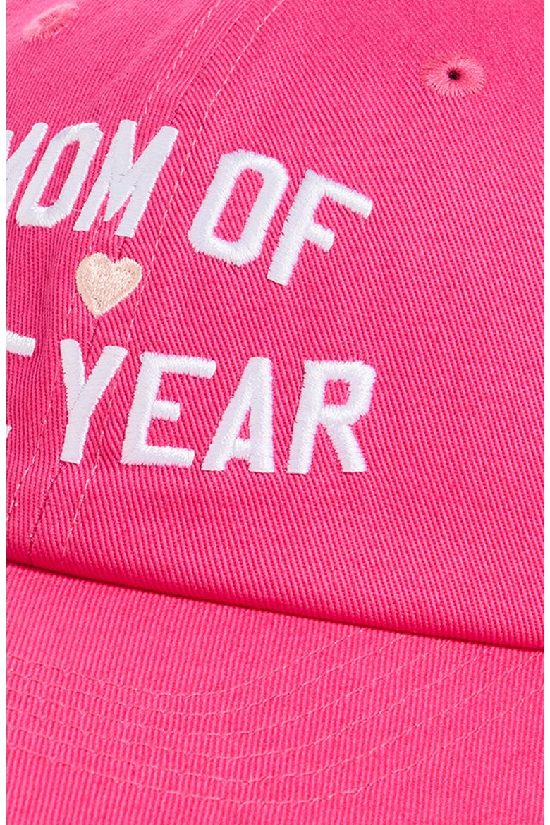 Mom of the Year Cotton Twill Baseball Cap, Alternate, color, PINK