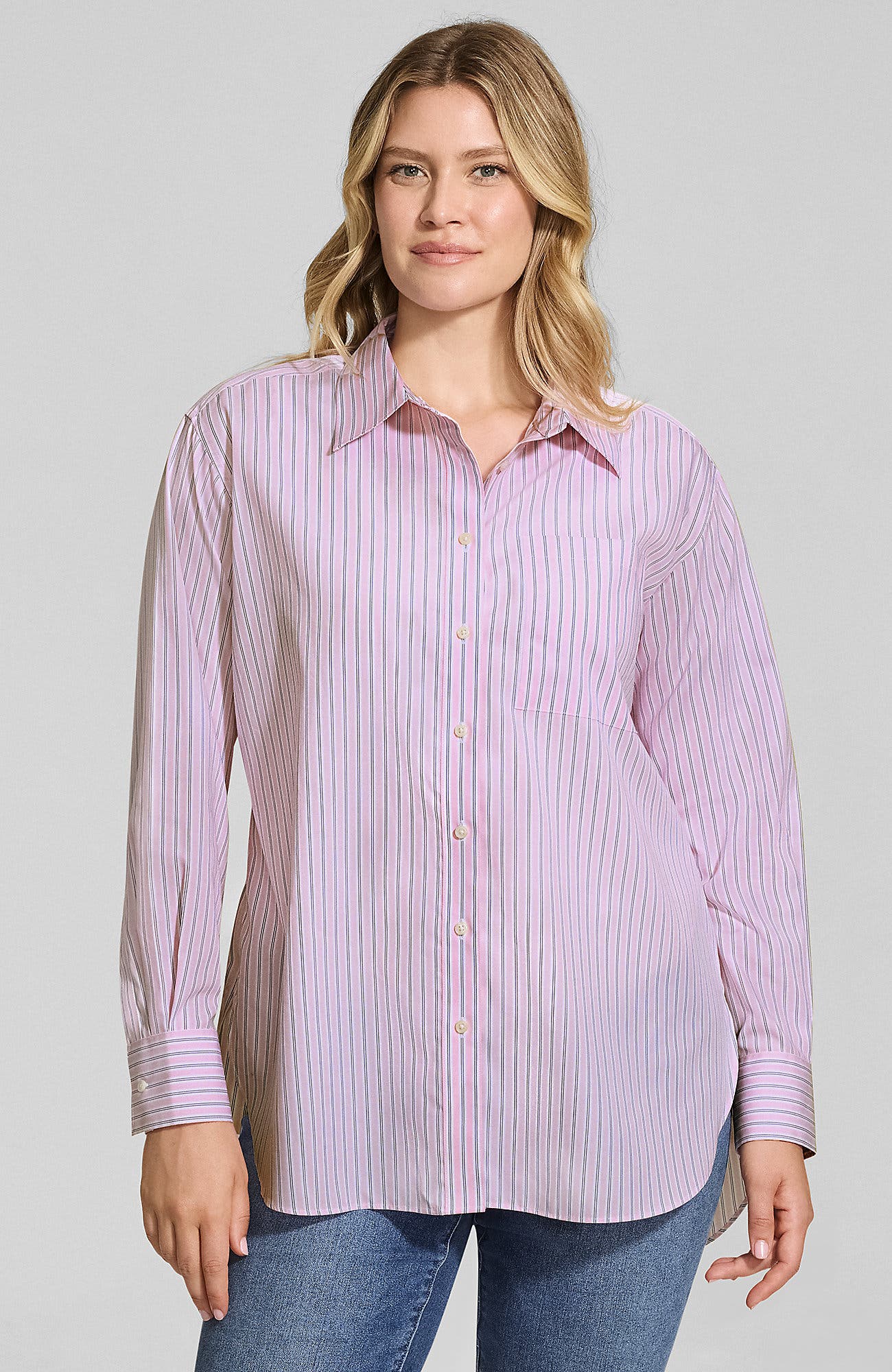 selected Light Rose Pink Awning Stripe