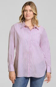 Lands' End No Iron Oversized Poplin Extra Long Tunic