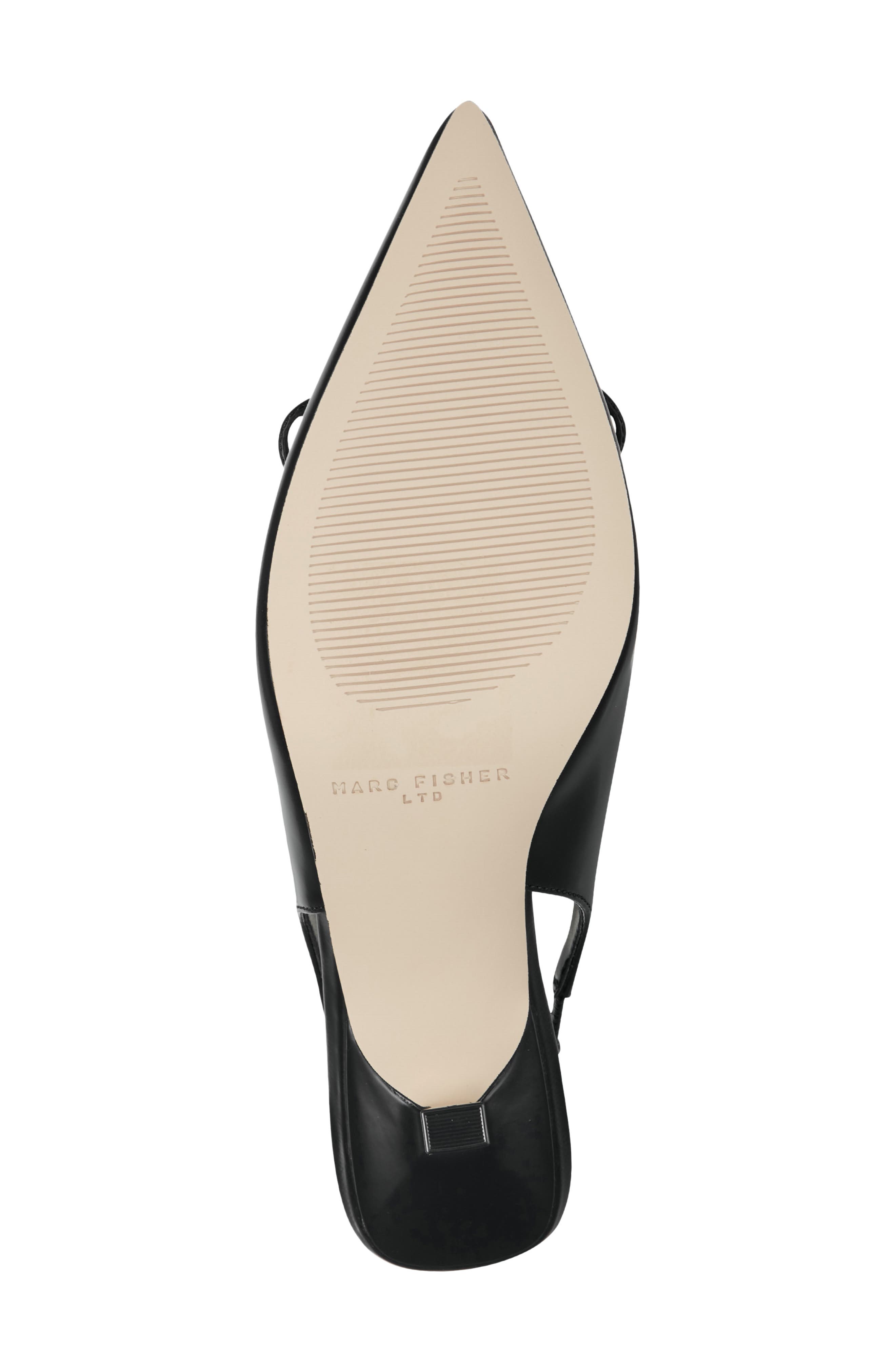 Marc Fisher Gretel Slingback Pointed Toe Bow Pump, Alternate, color, Black
