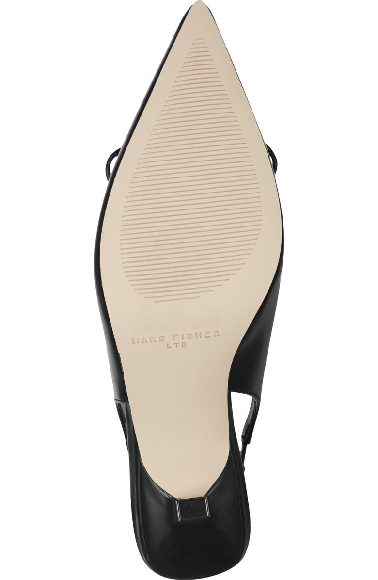 Marc Fisher Gretel Slingback Pointed Toe Bow Pump, Alternate, color, Black