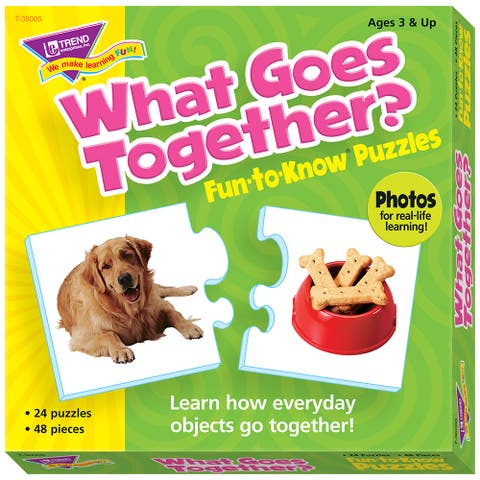"What Goes Together?" Funtoknow Puzzle, Multicolor, 3 X 6 In
