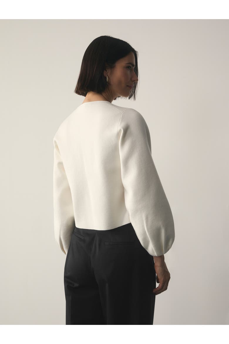 Candela Wool Blend Zip Up Jacket, Alternate, color, White