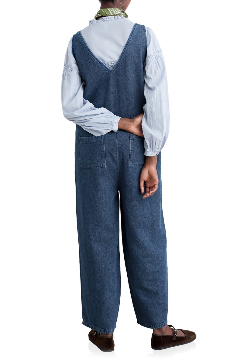 Seasalt Cornwall Salt Air Wide Leg Denim Jumpsuit, Alternate, color, Mid Wash