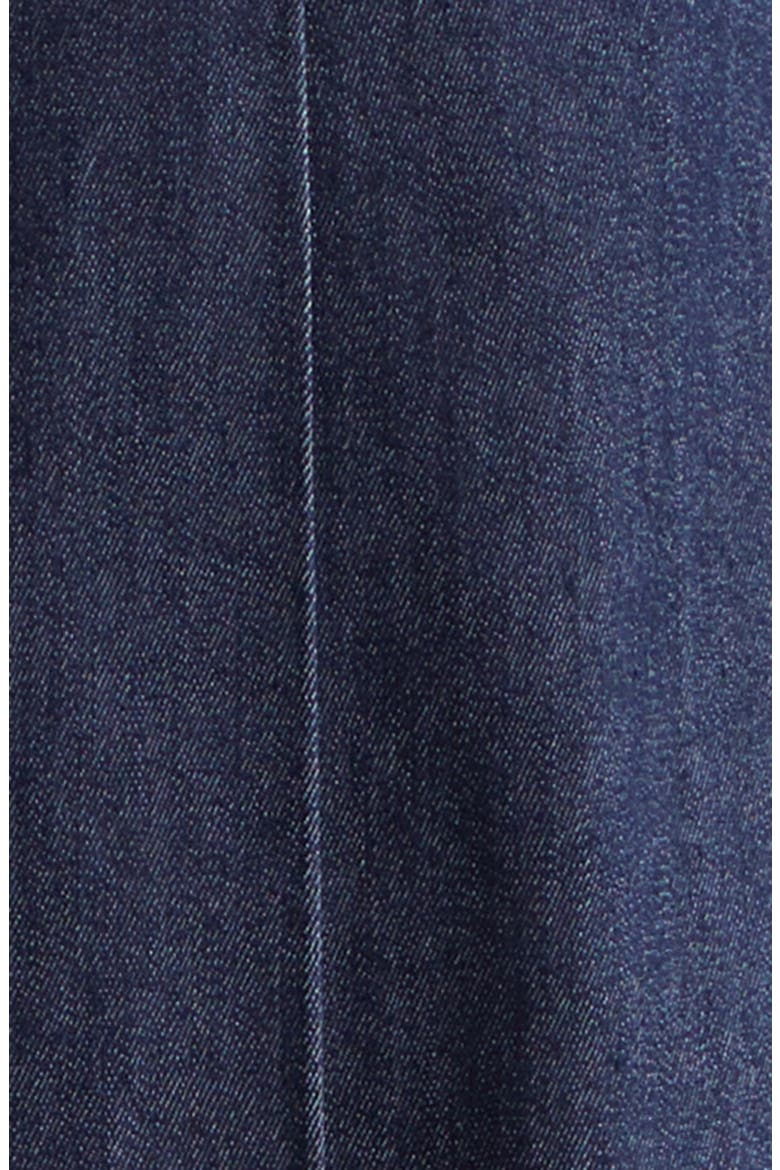 Rylee Pleated Denim Midi Skirt, Alternate, color, INDIGO