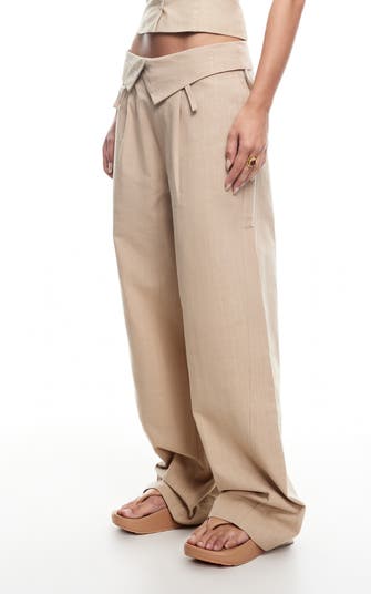 Slouched Tie Up Jeans