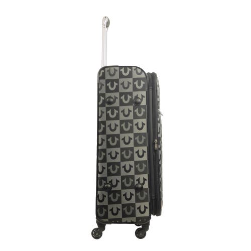 True Religion Soft Sided 31" Expandable, Checkered Spinner Luggage