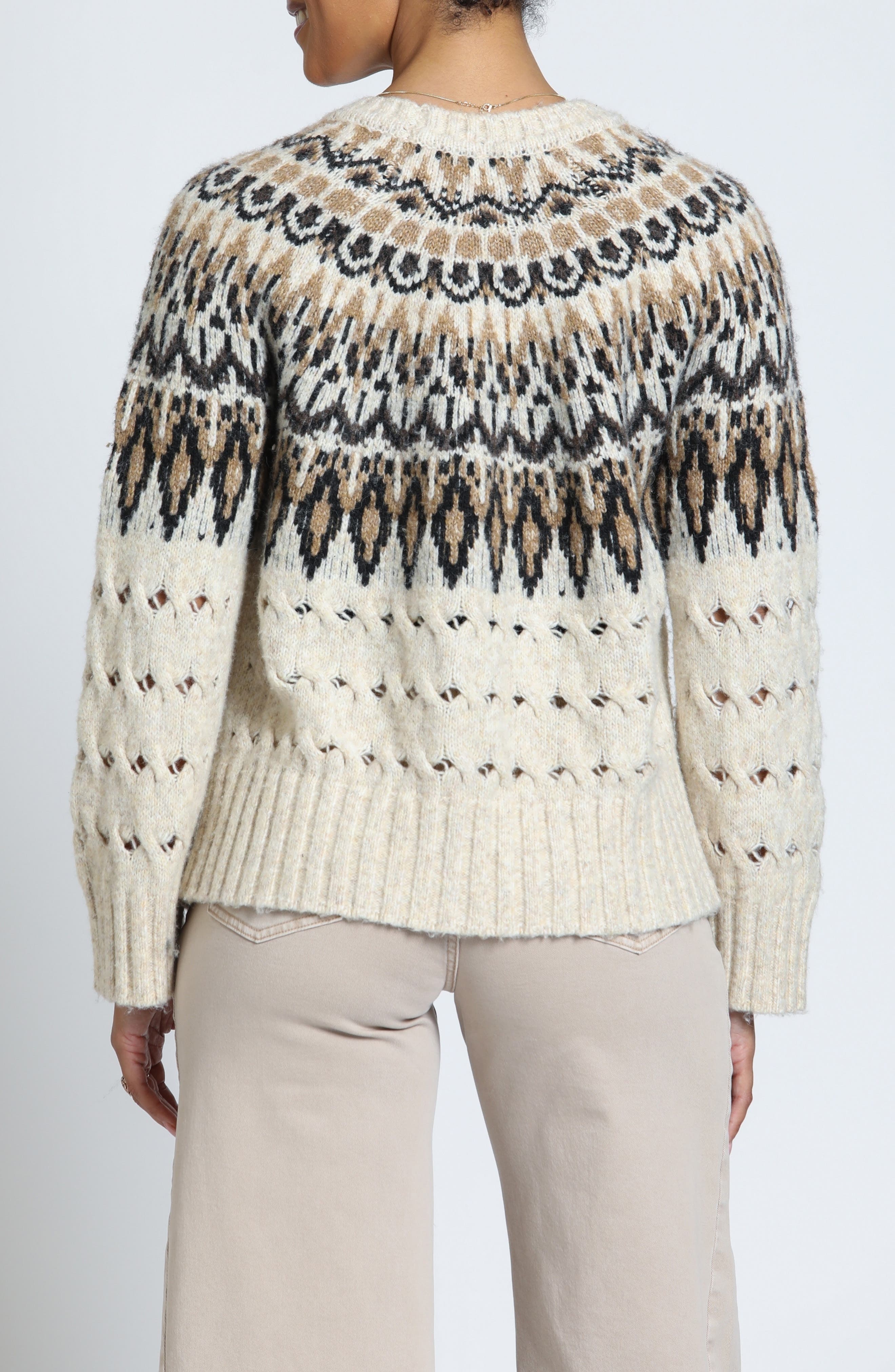APNY Alpine Fair Isle Crewneck Sweater (Women) | Nordstrom