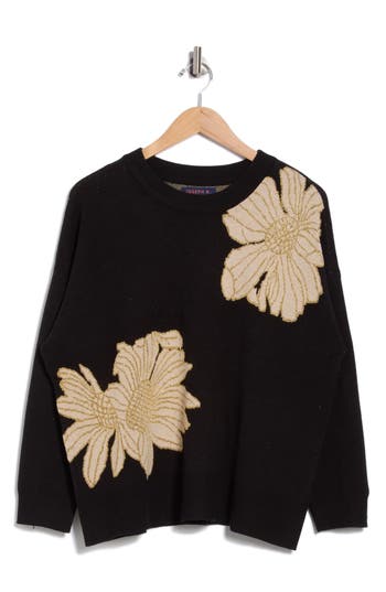 Joseph A Floral Jacquard Sweater In Multi