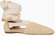 Andrea Gomez Desi Raffia Flat
