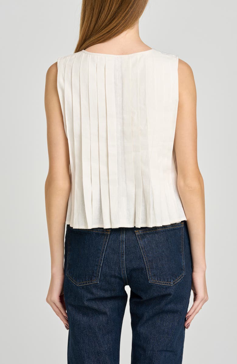 WAYF Romy Pleated Top, Alternate, color, Ivory