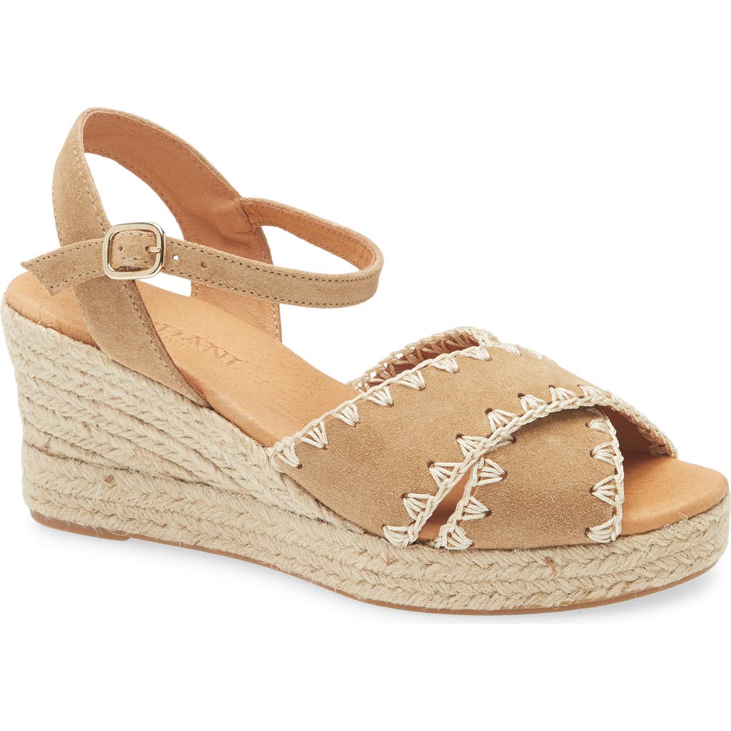 Cordani Ember Ankle Strap Espadrille Platform Wedge Sandal In Arena