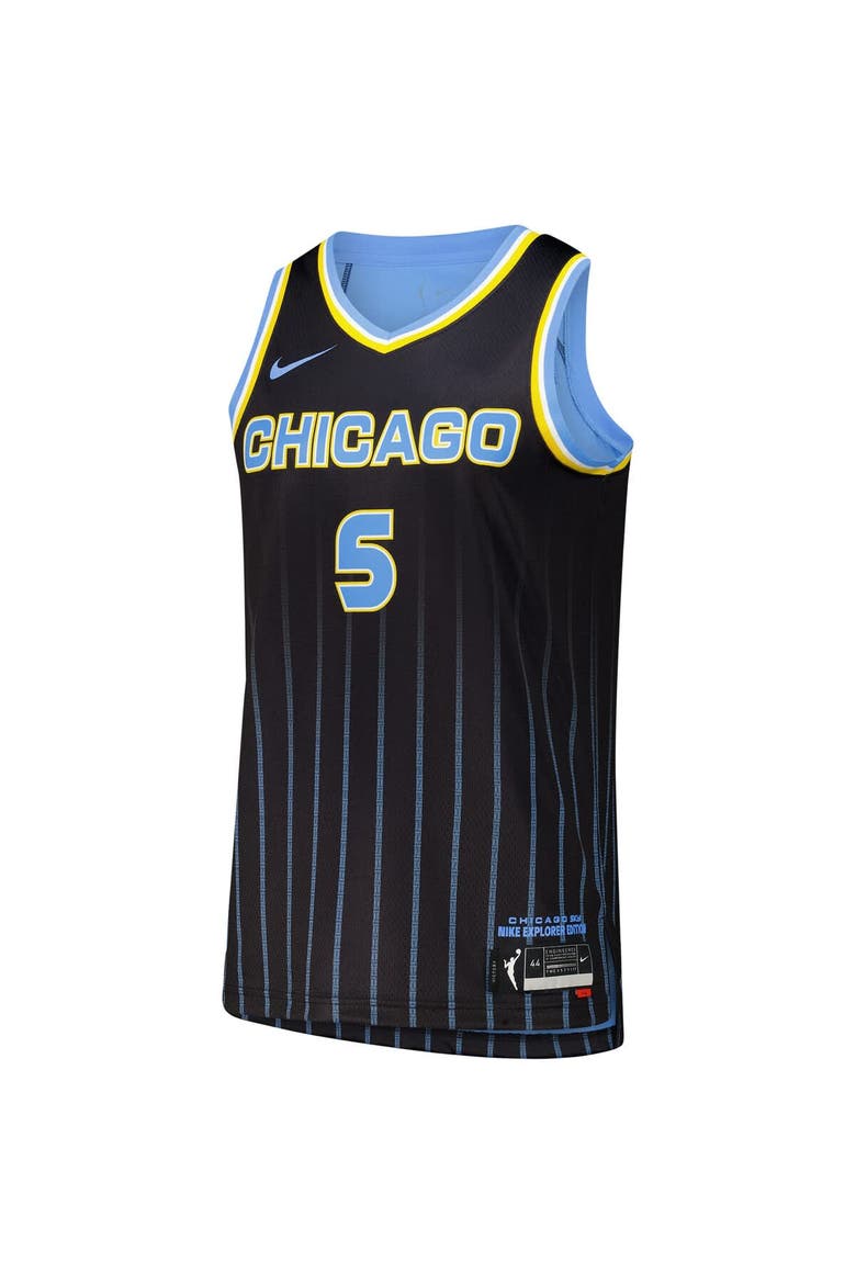 Unisex Nike Angel Reese Black Chicago Sky 2024 WNBA Draft - Top Player Finished Explorer Jersey, Alternate, color, Black
