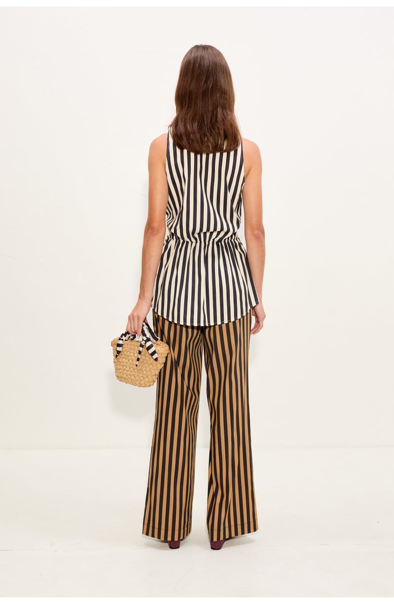 SIMONMILLER Inna Sleeveless Poplin Top, Alternate, color, Black/White Stripe