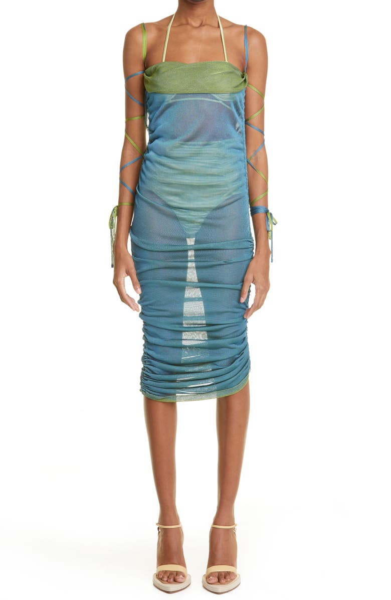 Isa Boulder Skin Reversible Minidress, Main, color,