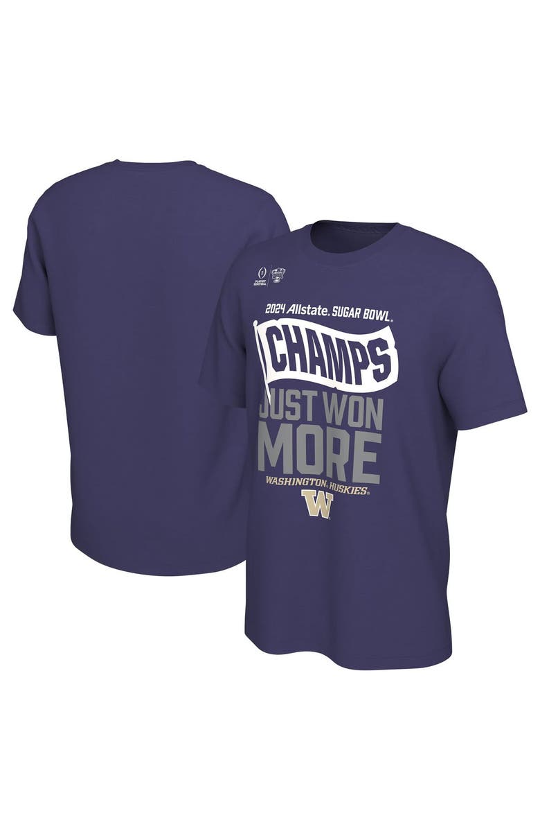 Nike Youth Nike Purple Washington Huskies College Football Playoff 2024 Sugar Bowl Champions Locker Room T-Shirt, Main, color, 