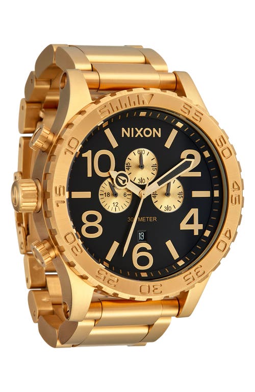 Nixon 51-30 Chronograph Bracelet Watch, 51mm In Gold