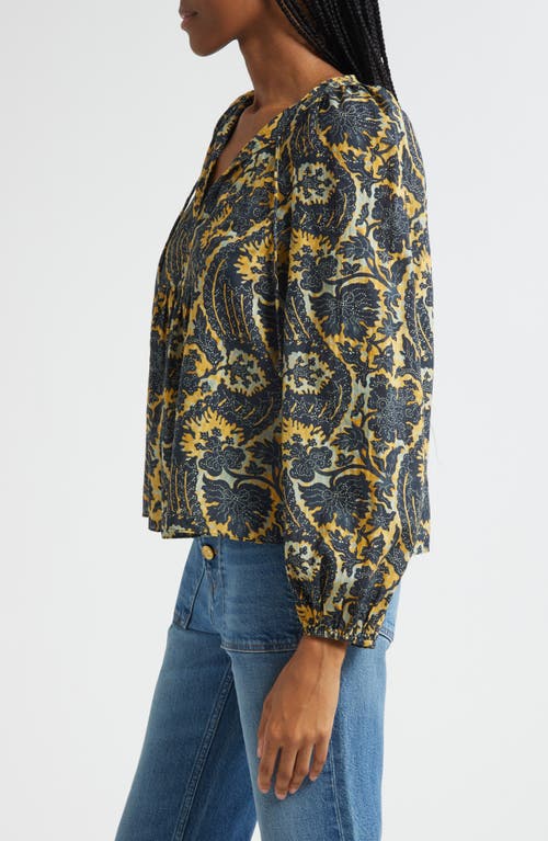 Ulla Johnson Brea Floral Top In Green