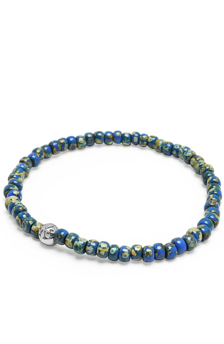 Nialaya Blue Lapis Japanese Miyuki Bead Wristband, Main, color, Blue Lapis
