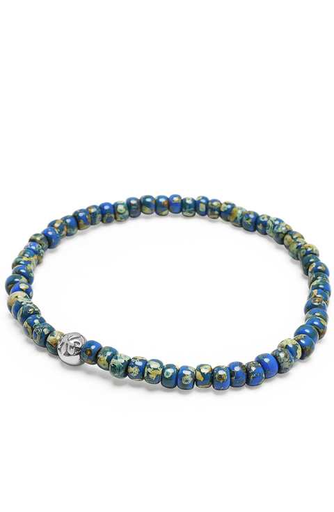 Blue Lapis Japanese Miyuki Bead Wristband
