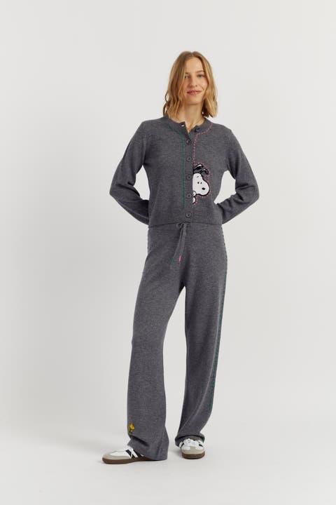Wool-Cashmere Snoopy Peep Cardigan