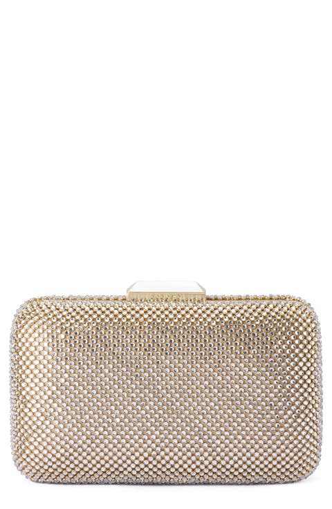 Ronny Crystal Mesh Frame Clutch