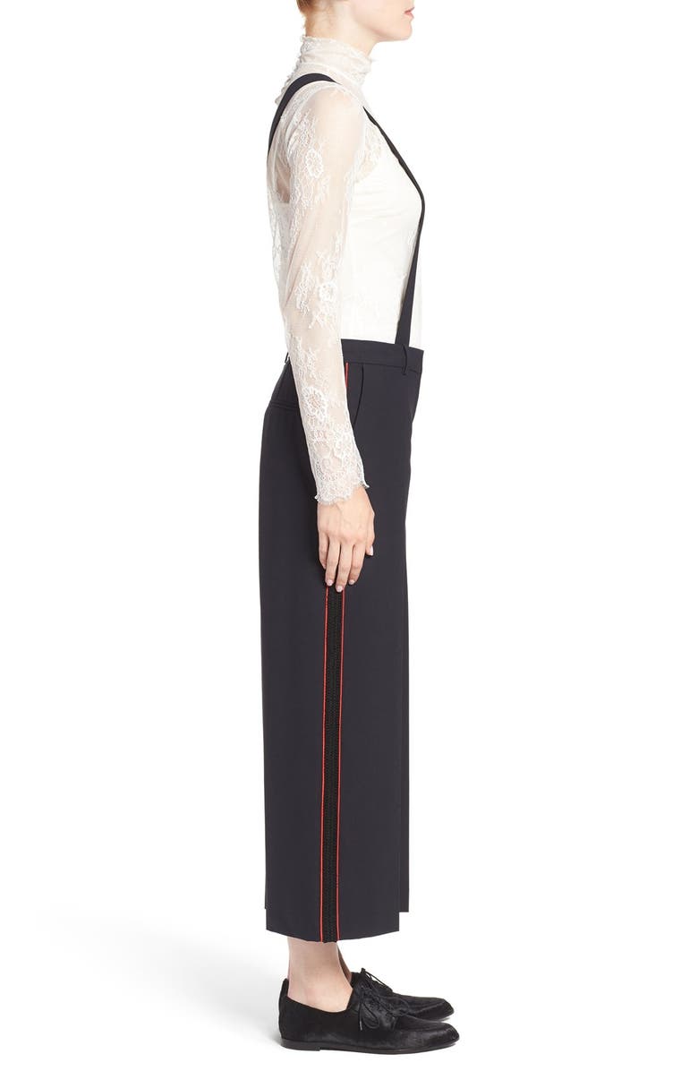 Olivia Palermo + Chelsea28 High Rise Crop Suspender Pants, Alternate, color,