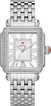 MICHELE Deco Madison Diamond Bracelet Watch, 33mm
