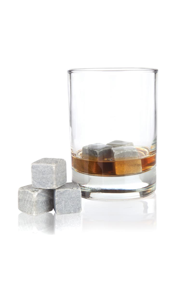 Viski Glacier Rocks Soapstone Cubes Set of 6, Main, color, Grey