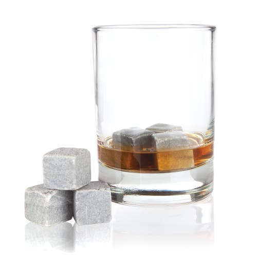 Twine Glacier Rock Cooling Stones Set Of 6 In Grey