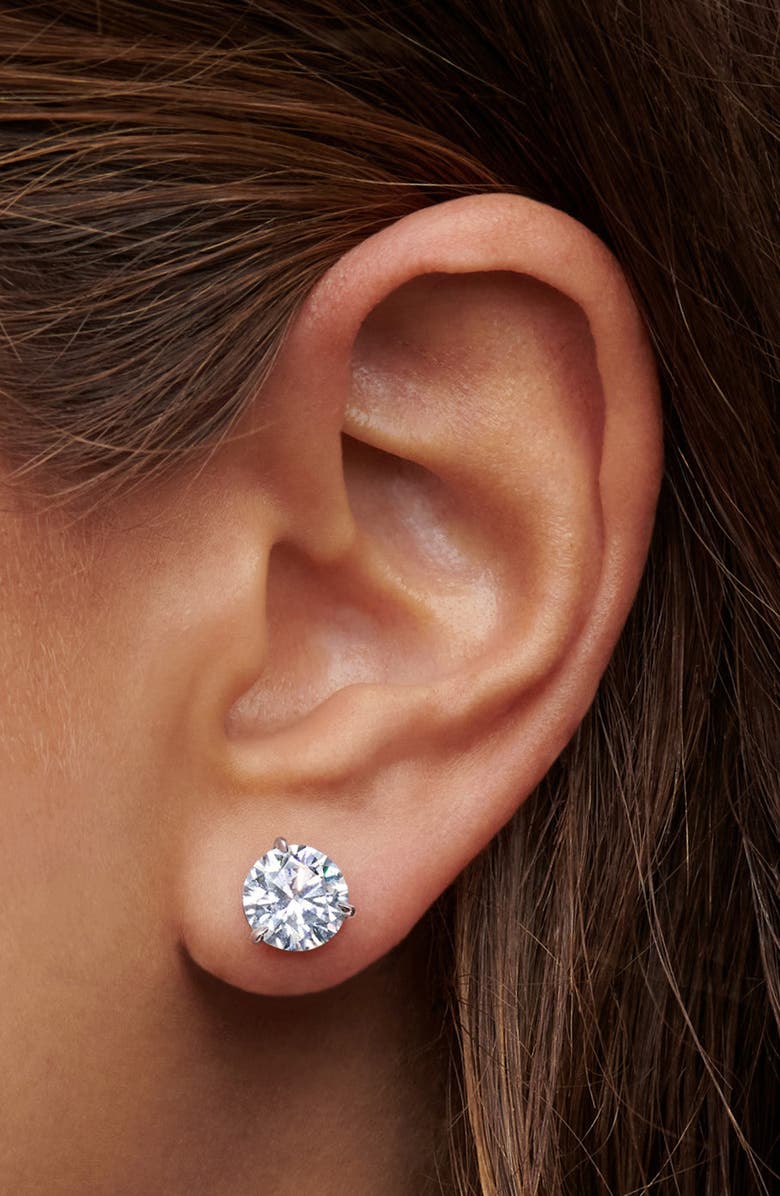 Kwiat Round Brilliant Cut Diamond & Platinum Stud Earrings - 5.00ct., Alternate, color, 