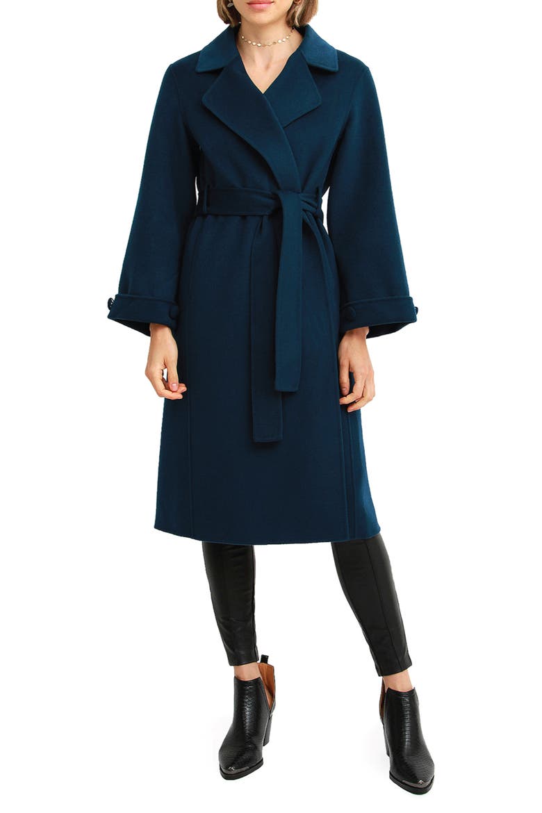Stay Wild Oversize Wool Coat, Main, color, DARK TEAL