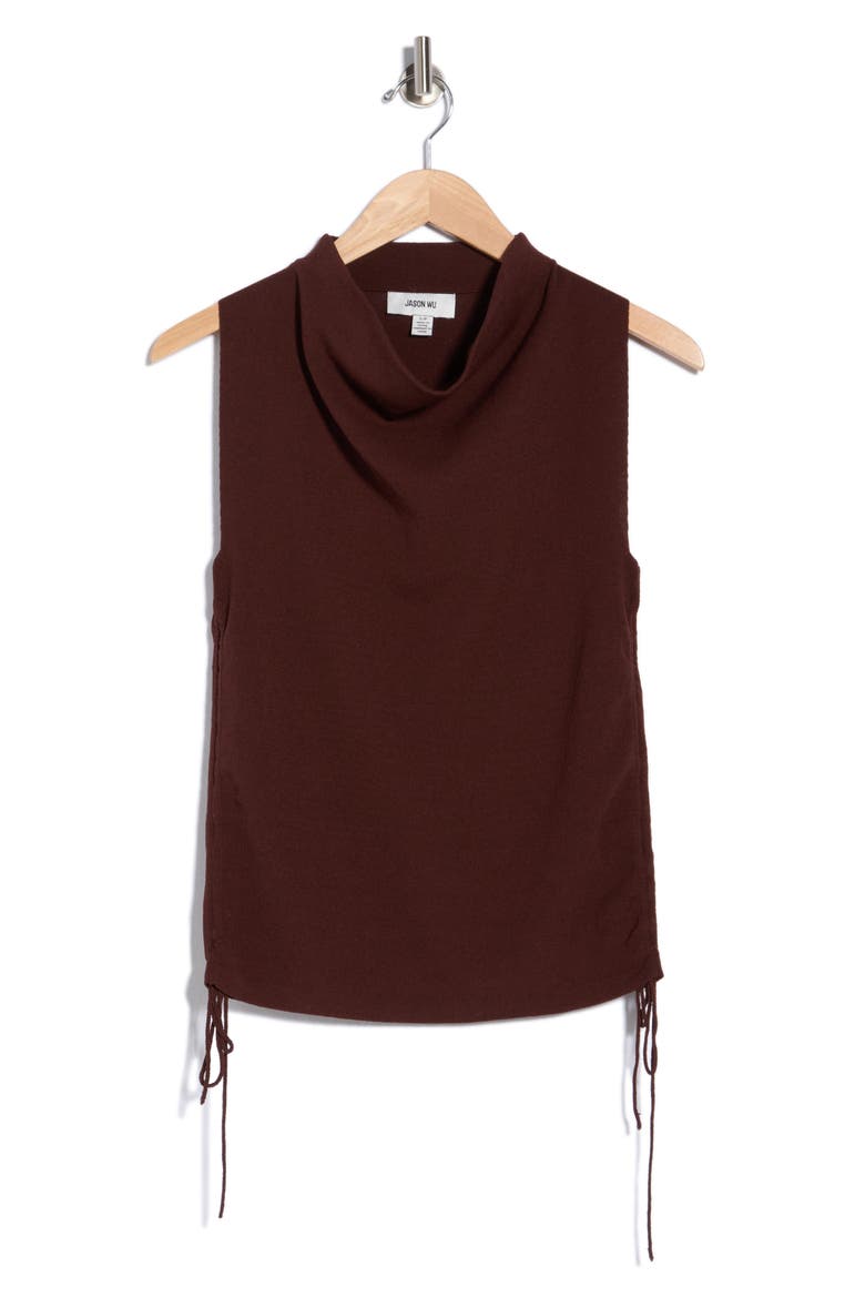 Cowl Neck Sleeveless Sweater, Main, color, CHOCOLATE BROWN