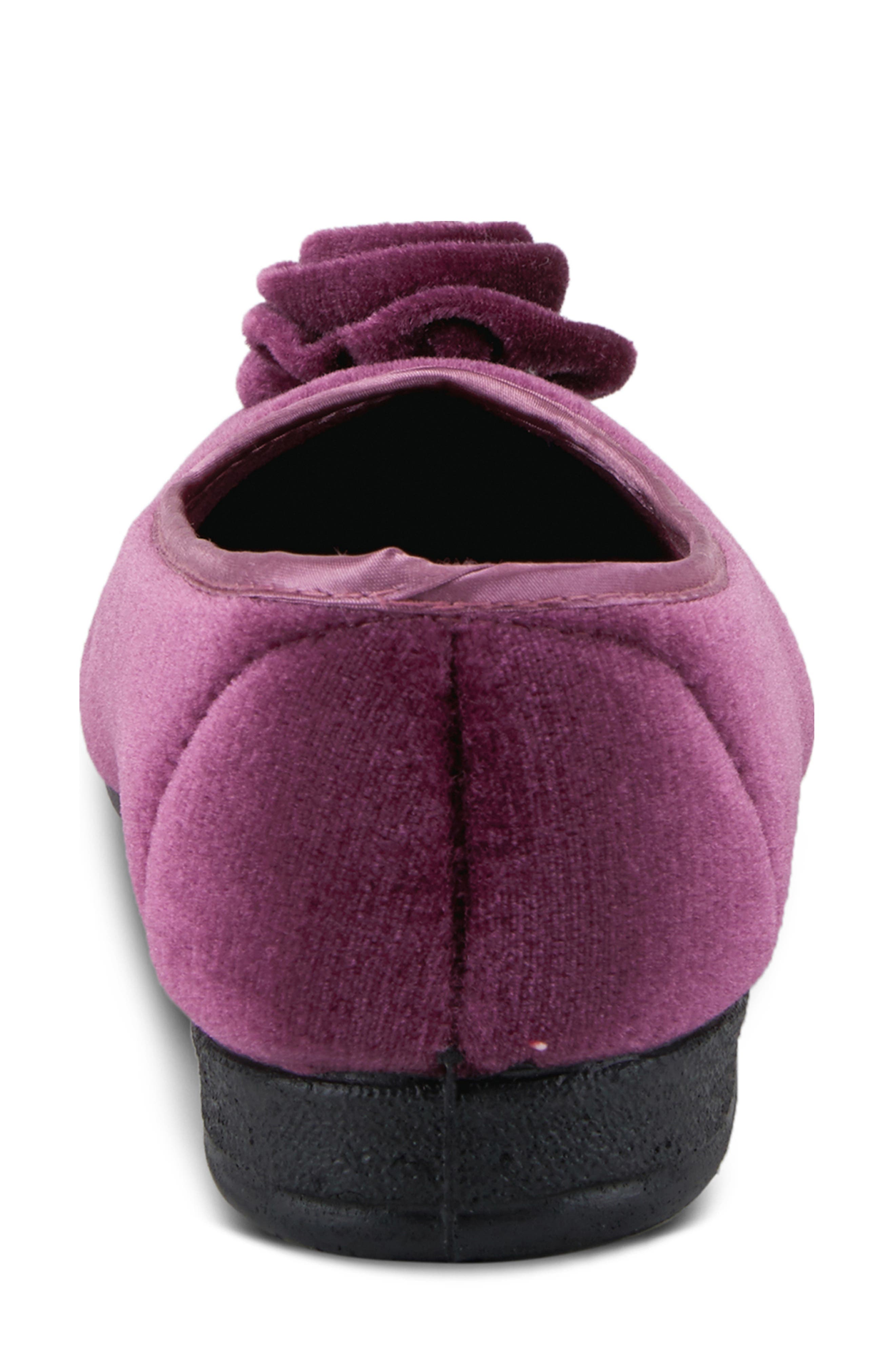 Flexus by Spring Step Roseloud Velvet Slipper, Alternate, color, Purple