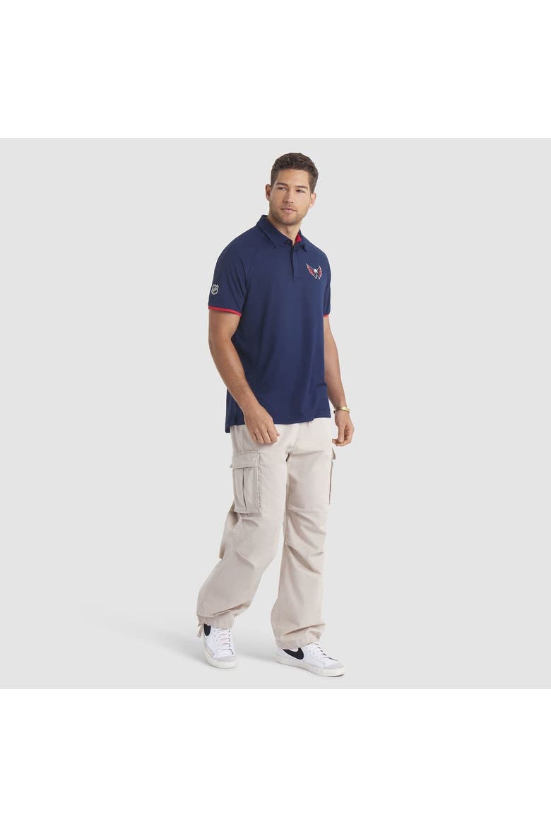 Men's Fanatics Navy Washington Capitals Authentic Pro Rink Raglan Polo, Alternate, color, Navy