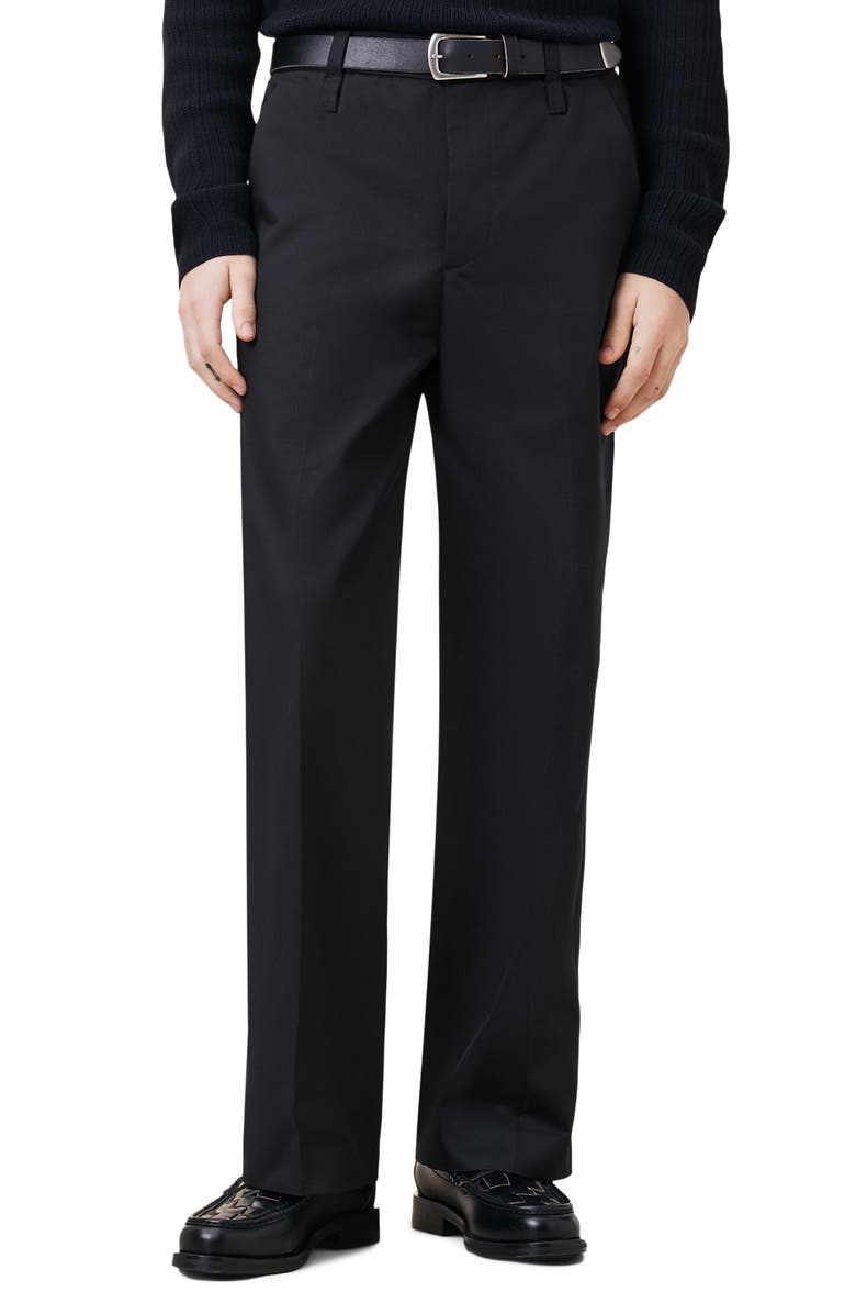AllSaints Tanner Relaxed Fit Flat Front Twill Pants, Main, color, 