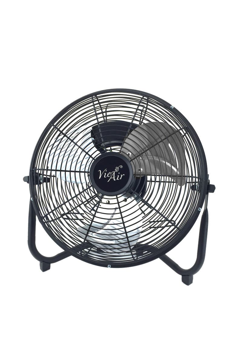 Vie Air 12 Inch High Velocity All Metal Tilting 3 Speed Floor Fan, Main, color, Black