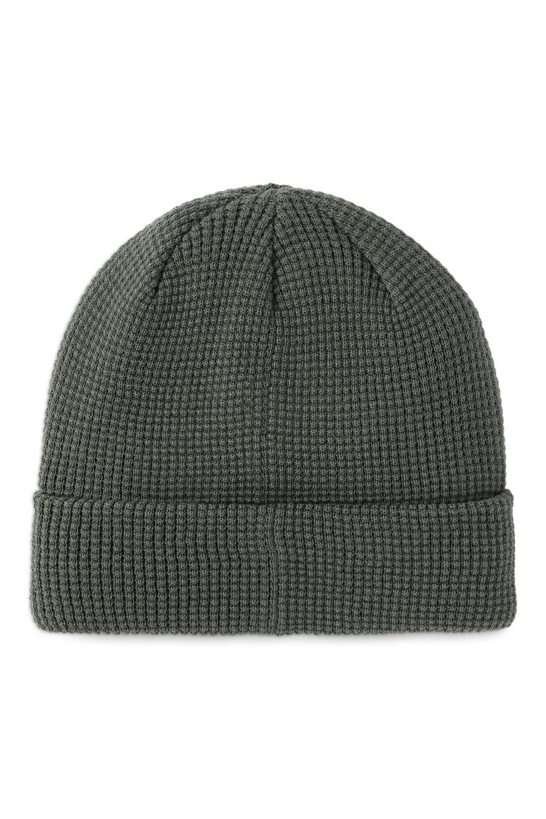 Cloud Waffle Beanie, Alternate, color, DARK OLIVE